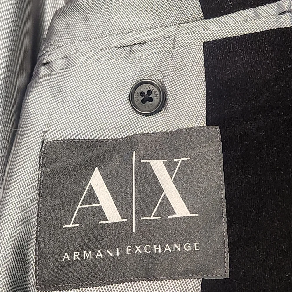 Armani Exchange Black Velvet Formal Blazer Jacket Men's L Party Evening Wear